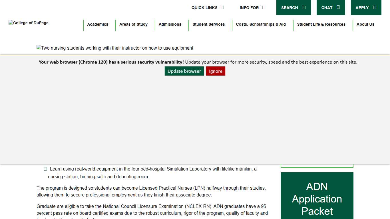 Nursing Program College of DuPage